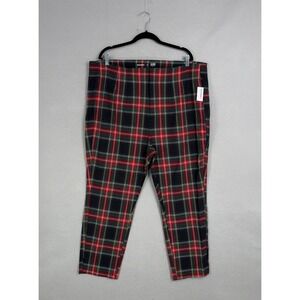 Old Navy Pants Womens 22 Colorful Plaid Extra High Rise Pixie Skinny Stretch NWT